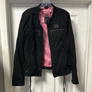 Harley-Davidson Black Jacket with Pink Accents